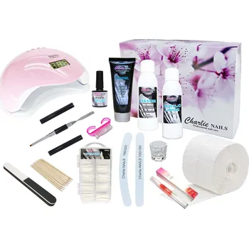 Startovací sada na Polygel nehty XXL 48W růžová
