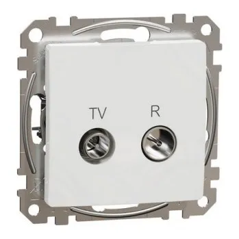 vypínač Schneider Electric Sedna Design/Elements televizní zásuvka TV-R koncová bílá SDD111471R