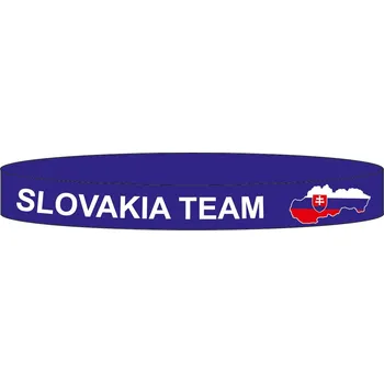 Náramek Náramek silikonový Slovenská republika Slovakia Team - modrý
