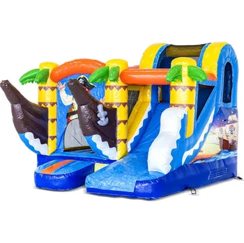 Skákací hrad Skákací hrad mini PIRÁT se skluzavkou | Kompaktní atrakce s certifikací