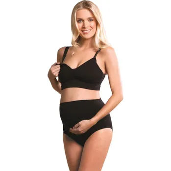 Těhotenské spodní prádlo Carriwell Mateřská a kojící podprsenka s Carri-Gel kosticemi ČERNÁ-KOSTKA, vel. S