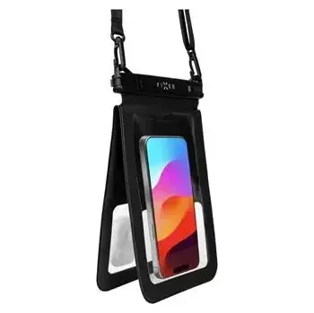 Podvodní pouzdro Vodotěsný obal pro mobil FIXED Float Twin - IPX8 a kvalitním uzamykacím systémem s dvěma kapsami (Voděodolné pouzdro na mobil FIXED Float Twin s kvalitním uzamykacím systémem a certifikací IPX8, černá)