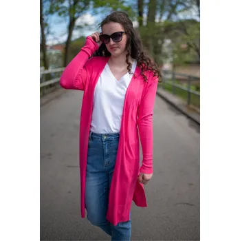 Dámský svetr Kardigan delší ZS58103/58202 Itálie barva: fialová-lila