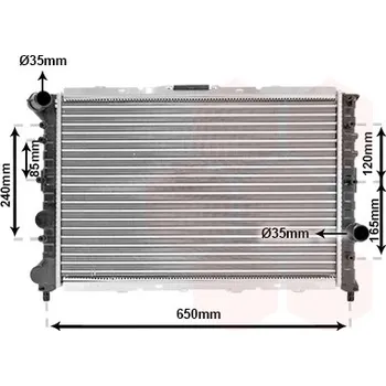 Chladič motoru Chladič, chlazení motoru VAN WEZEL 01002057