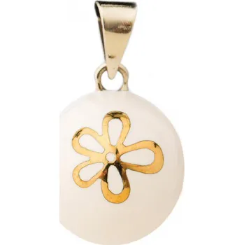 Přívěsek Babylonia BOLA white with gold flower