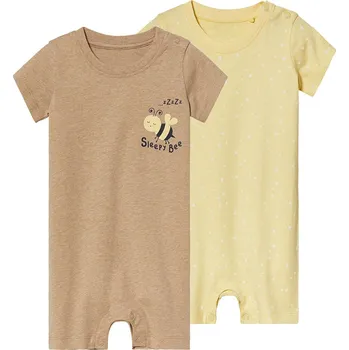 Dívčí pyžamo lupilu® Dívčí pyžamo s BIO bavlnou, 2 kusy (62/68, béžová/žlutá)