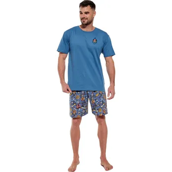 pánské pyžamo Cornette 326/156 Pirates2 Barva: modrá, Velikost: L