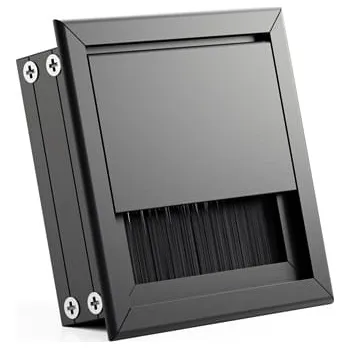 kabelová chránička Interex design Kabelová průchodka MONET 80 x 80 mm / Černá matná