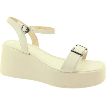 Dámské sandále EPICA Dámské kožené béžové sandály na platformě WUWU20024B-52-N-255 Velikost 40