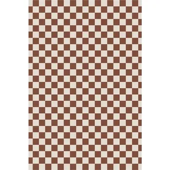 Koberec Luxusní kostkovaný koberec do obýváku - D,100 x 140 cm