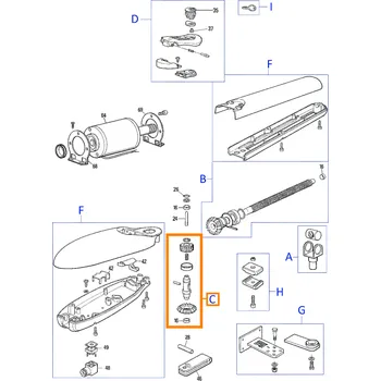 Pohon brány PRMB03A sada svislého převodu NICE MB5024, MB4024