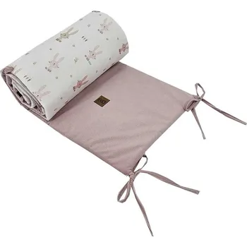 EKO mantinel do postýlky 180 cm Bunny/Rose Pink