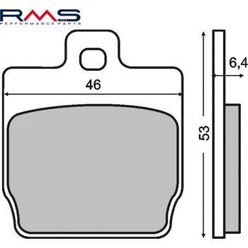 Brzdová destička Brzdové destičky RMS 225100280 organické 225100280