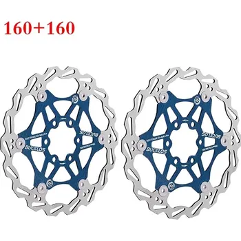 Brzda na kolo Plovoucí kotoučové brzdy pro horská a silniční kola - 2PC 160-160mm Modrá