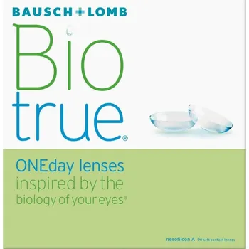 Kontaktní čočky BIOTRUE Oneday jednodenní 90 čoček, Počet dioptrií: -8,00, Průměr: 14,2, Zakřivení: 8,6, Počet kusů v balení: 90 ks