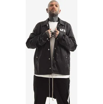 Pánská softshellová bunda Bunda Rick Owens Snapfront pánská, černá barva, přechodná, DU01B7782.NDEP3-black, S, 99X