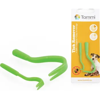 Pinzeta na klíšťata Tommi Háčky na klíšťata z plastu zelené 4,5 cm a 5,5 cm 2 ks
