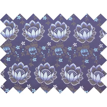 HEDVA ČESKÝ BROKÁT Vzorek brokátu Ondrin LEKNÍN modrá | 75