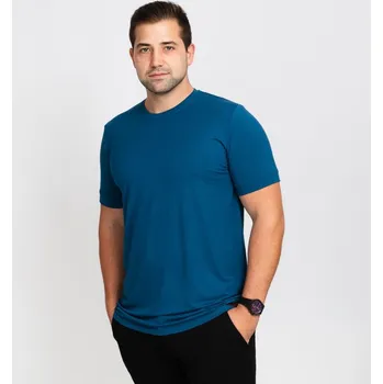 Pánská móda Pánské bambusové petrolejové tričko Velikost: S