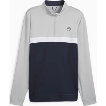 Pánská mikina PUMA Pure Colourblock pánská mikina šedo-modrá Velikost oblečení: XXL + Dárková krabička týček