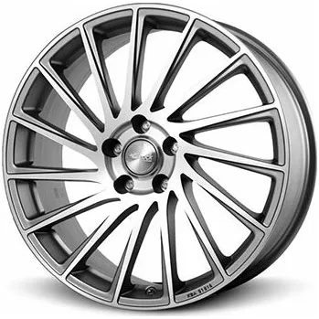 Auto-moto alu-kola BROCK B39 7.5x19, 5x112 ET43, šedý metalický+leštěný