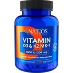 NATIOS Vitamin D3 & K2 (MenaQ7 MK-7), 5000 IU & 200 mcg, 100 kapslí