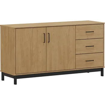 Komoda Komoda HERBA 2D3S, buk/černá + vyzvednutí ZDARMA