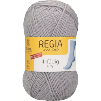 Příze Regia 4-Ply Uni 1968 sv. šedá 210m/50g (Ponožková příze Regia Uni 4-Ply 1968 light grey)