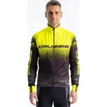 Cyklistická bunda CRUSSIS No-Wind pánská černá/žlutá 3XL