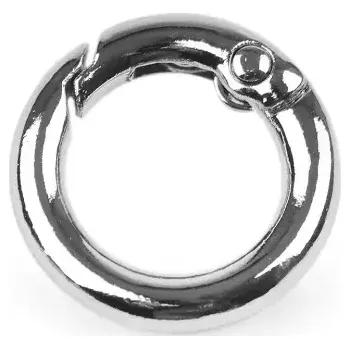 Kovová karabina kulatá - 13 mm - nikl