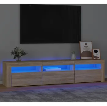 Obývací pokoj vidaXL TV skříňka s LED osvětlením 180x35x40 cm [3152754] Barva: dub sonoma