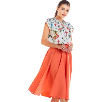 Dámská sukně Kruhová sukně, boční kapsy M190 Barva: Korálová, Velikost: XL