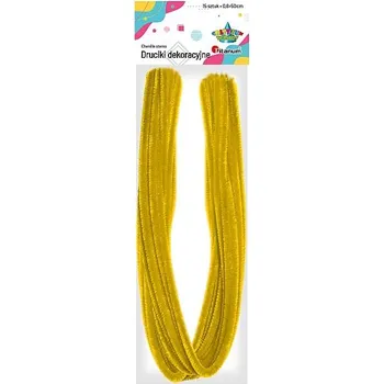 Chlupaté drátky- žluté, prům. 0,6cm, 15 ks/ bal.