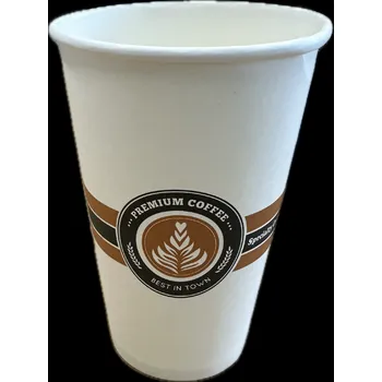 Jednorázové nádobí Kelímek na kávu 400ml Premium caffe (cena za 50ks)