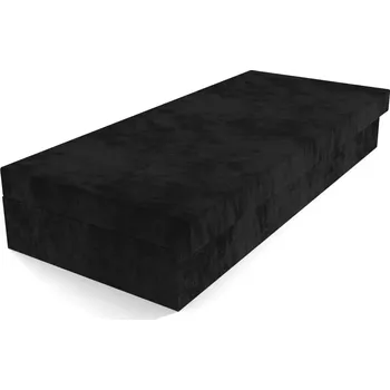 Postel Čalouněná lamelová válenda Valerie s úložným prostorem - Černá, 80 x 200 cm, +10 cm úložný prostor, Molitanová 13 cm