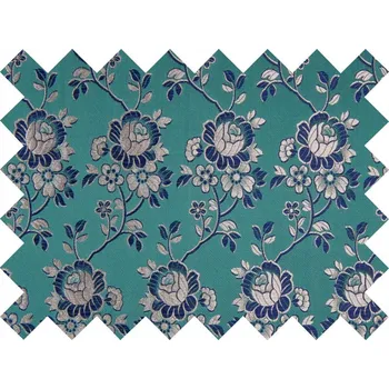 umělá květina HEDVA ČESKÝ BROKÁT Vzorek brokátu Ondrin KYTICE Z RŮŽÍ tyrkysová | 46