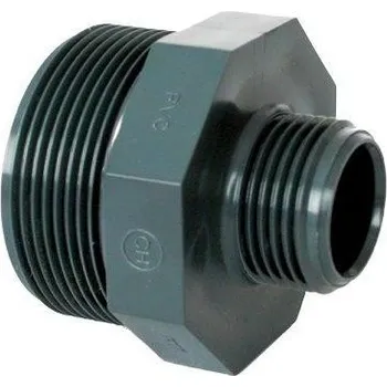 PVC tvarovka - Dvojnipl redukovaný 2 1/2“ x 2“ ext.