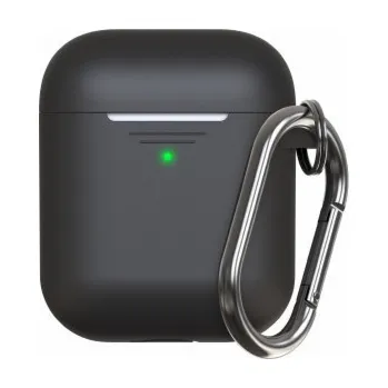 Příslušenství pro sluchátka KeyBudz Elevate Keychain - silikonové ochranné pouzdro pro AirPods 1/2 (černé)
