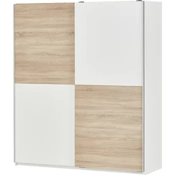 Šatní skříň Sconto FILANT bílá/dub sonoma