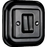 Elhard KV5305B Keramik vypínač č.5 - hranatý, klapka, černý - komplet