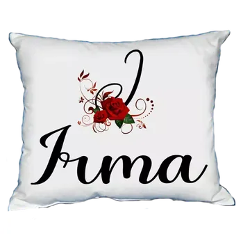 Dekorativní polštářek Polštář s dámským jménem IRMA Vínový (polštářek dámské jméno )