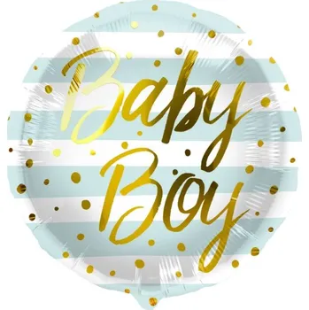 Balónek Foliový balonek Baby Boy - proužky 45 cm