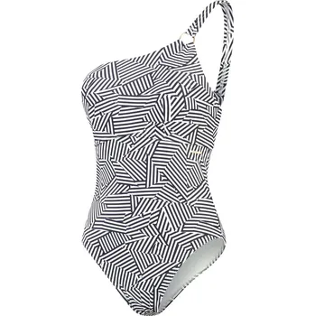 Dámské plavky Dámské Jednodílné plavky SPEEDO SPDSCU ASYMTRC PRNT 1PC AF 8-00402116800 – Černá 38/14