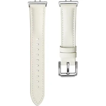 Ostatní příslušenství k chytrým hodinkám eses Kožený řemínek pro Samsung Galaxy Fit 3 - Béžový