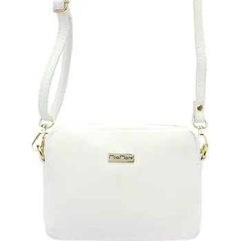 Kabelka Malá bílá kožená crossbody kabelka MiaMore no. 59