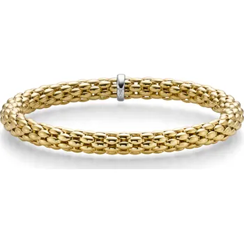 Náramek Proplétaný náramek Zea Barva kovu: Žluté zlato, Průměr: 50 mm (zápěstí 16 - 17 cm)