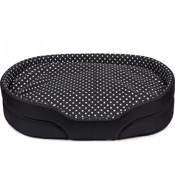 Pelíšek pro psa Iridog Pelech pro psy BUCIBUC no.4 černý s puntíkem v19 x š45 x d70 cm