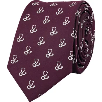 Kravata Bubibubi Vínová kravata stetoskop