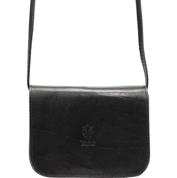 Kabelka Pevná malá kožená crossbody kabelka Gregorio 43 černá