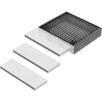 Podesta pro schody DOLLE GARDENTOP - Ocelový nášlap Maximální výška podesty: do 300 cm, Rozměr podesty: 80 x 88 cm (pro šířku schodů 80 cm), Druh podesty: Ukončovací